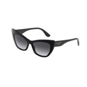 Dolce & Gabbana Stiliga solglasögon med grå ombre mönster Black, Dam