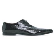 Dolce & Gabbana Croc Embossed Derby Snörskor Black, Herr