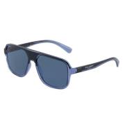 Dolce & Gabbana Herrsolglasögon med genomskinligt blå-svart båge och m...