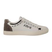 Dolce & Gabbana Lyxiga Lädersneakers White, Herr