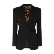 Dolce & Gabbana Svart enkelknäppt blazer Black, Dam