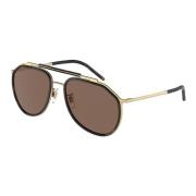 Dolce & Gabbana Madison Solglasögon - Guld-Brun Metallram Brown, Herr