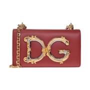 Dolce & Gabbana Axelväska med logotyp Red, Dam