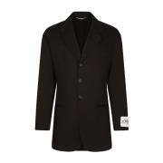 Dolce & Gabbana Svart enkelknäppt blazer Black, Herr