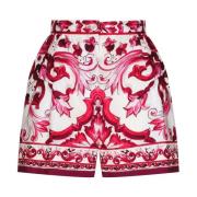 Dolce & Gabbana Höga Midja Fuchsia Shorts Pink, Dam