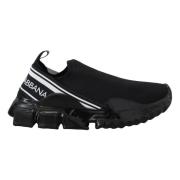 Dolce & Gabbana Svarta Stretch Sorrento Sneakers Black, Herr