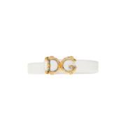 Dolce & Gabbana Läderbälte White, Dam