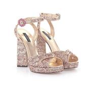 Dolce & Gabbana Stiliga högklackade sandaler Pink, Dam