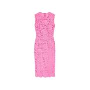 Dolce & Gabbana Ärmelös spetsklänning Pink, Dam