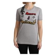 Dolce & Gabbana Grå Amore e Bellezza Top T-shirt Gray, Dam