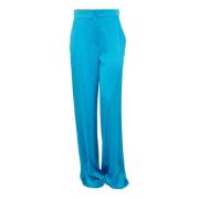 Marella Wide Trousers Blue, Dam