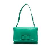 Salvatore Ferragamo Viva Smeraldo Axelväska Green, Dam