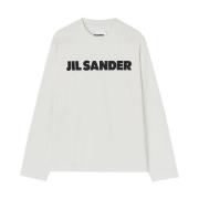 Jil Sander Vita långärmade T-shirts och Polos White, Herr