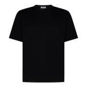 Jil Sander Svarta Crewneck T-shirts och Polos Black, Herr