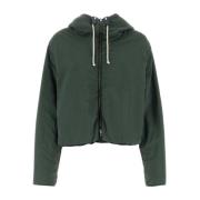 Jil Sander Grön nylonblandad sweatshirt Green, Dam