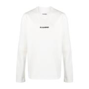 Jil Sander Logo-print Bomull T-shirt White, Herr