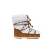 Moon Boot Light Low Shearling Winter Boots White, Dam