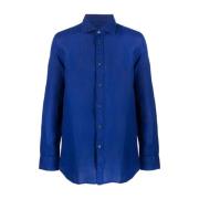 120% Lino Shirts Blue, Herr