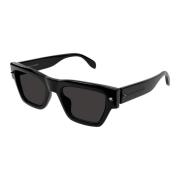 Alexander McQueen Acetate Sunglasses Am0409S-005 Black, Unisex