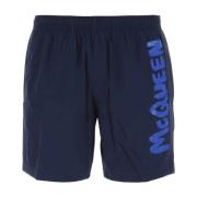 Alexander McQueen Marinblå Badshorts Blue, Herr