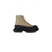 Alexander McQueen Tread Slick High Boots Beige, Dam