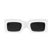 Alexander McQueen Vita solglasögon Am0433S-005 White, Dam