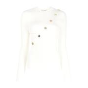 Alexander McQueen Ivoar Stickad Tröja White, Dam