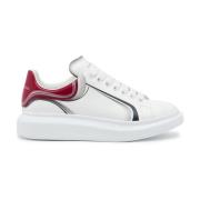 Alexander McQueen Vita Läder Sneakers med Grafiska Detaljer White, Her...