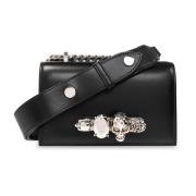 Alexander McQueen ‘Jewelled Satchel Mini’ axelremsväska Black, Dam