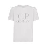 C.p. Company T-Shirt, Klassisk Stil White, Herr