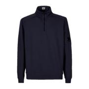 C.p. Company Lätt Fleece Halv Zip Sweatshirt Blue, Herr