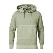 C.P. Company Grön Resist Färgad Hoodie med Känguruficka Green, Herr