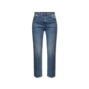 Golden Goose Högmidjade, croppade flare jeans Blue, Dam