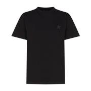 Golden Goose Logo Bomull T-shirt, Tillverkad i Italien Black, Dam