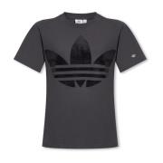 Adidas Originals T-shirt med logotyp Gray, Dam