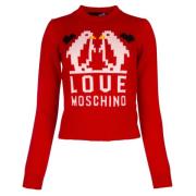 Love Moschino Pullover Red, Dam