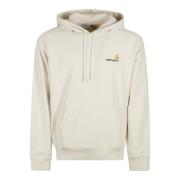 Carhartt Wip Borstad Hoodie med Skrift White, Herr