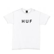HUF Essentials Logo Tee - Vit White, Herr