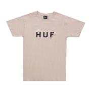 HUF Essentials Logo Tee - Streetwear Kollektion Beige, Herr
