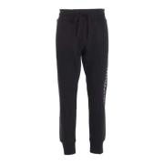 Versace Jeans Couture Svarta bomullsfleece sweatpants Black, Herr