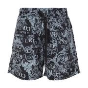 Versace Jeans Couture Lyxiga Logo Print Shorts Gray, Herr