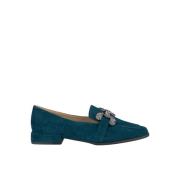 Alma EN Pena Dekorerade stigbygel loafers Blue, Dam