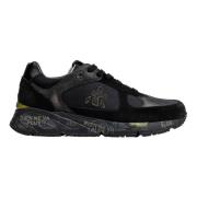 Premiata Svarta Sneakers, Stiliga Herrskor Black, Herr