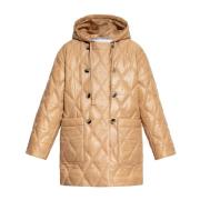 Ganni Vadderad jacka Beige, Dam