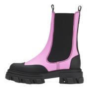 Ganni Chelsea Boots Pink, Dam