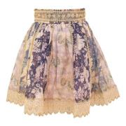 Zimmermann Kort kjol, Lavendel Rock Beige, Dam