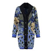 Etro Elegant Jacquard Knit Winter Coat Multicolor, Unisex