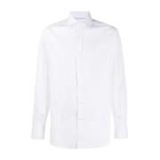 Brunello Cucinelli Classica Vit Button-Up Skjorta White, Herr