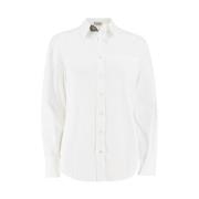 Brunello Cucinelli Elegant Vit Blus med Juvelbroderi White, Dam