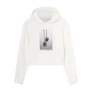 Palm Angels Mirage Fitted Hoody White, Herr